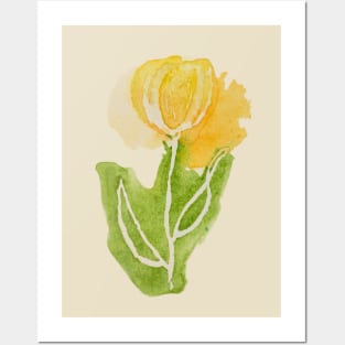 Watercolour tulip Posters and Art